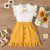 Sleeveless Dress – White & Yellow